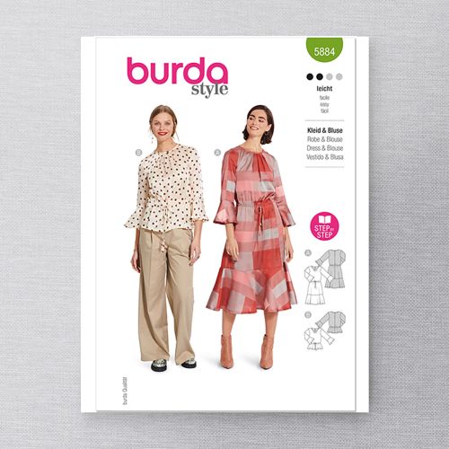 BURDA - 5884 - ROBE & BLOUSE POUR FEMMES