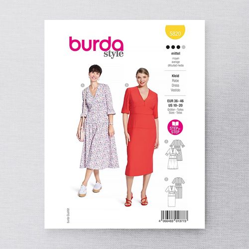 BURDA - 5820  ROBE POUR FEMMES