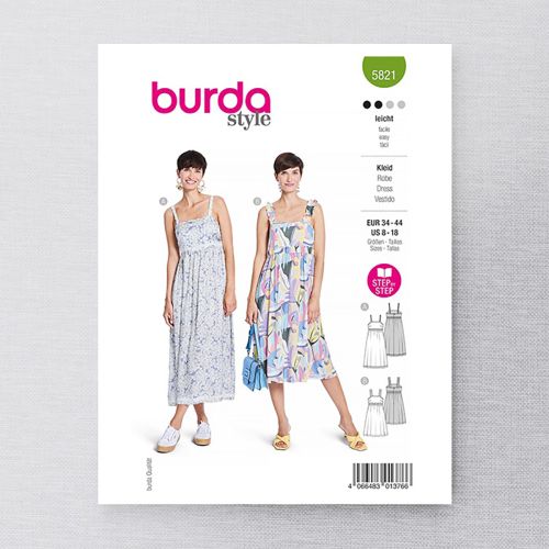 BURDA - 5821  ROBE POUR FEMMES