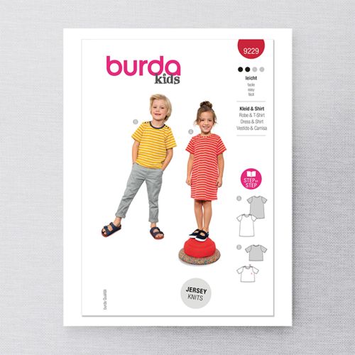 BURDA - 9229 ROBE & T-SHIRT POUR ENFANTS