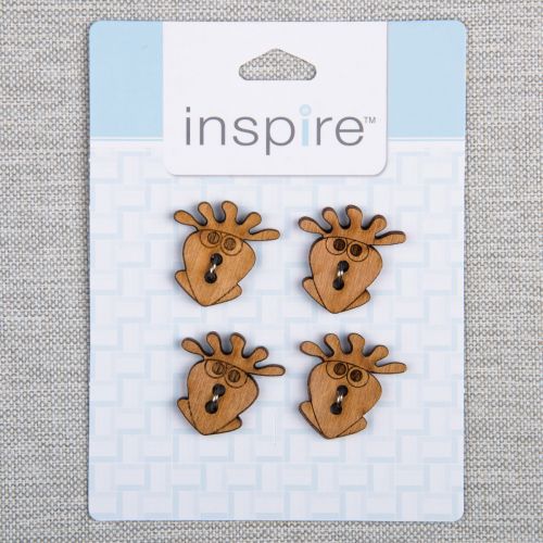 BOUTON INSPIRE - 25 MM 2 TROUS BOIS CALAMAR - ENS4