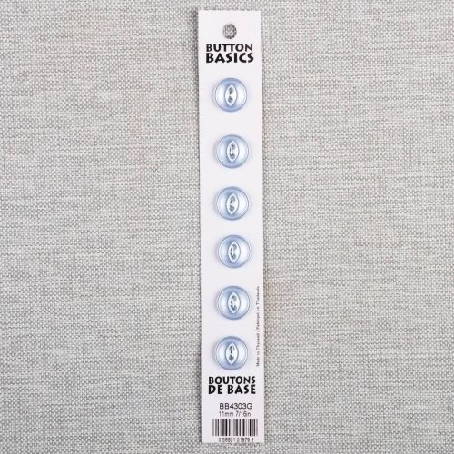 BOUTON BASICS - 11 MM 2 TROUS BLEU PALE - ENS6