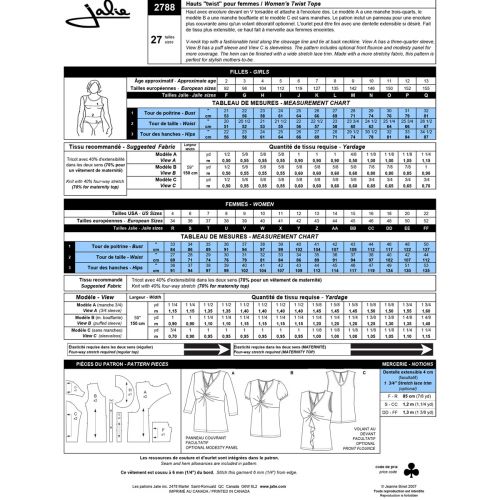 JALIE 2788 - HAUTS TWIST POUR FEMMES