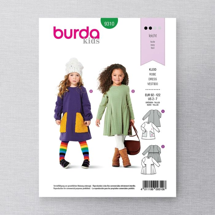 Burda robe fille shop